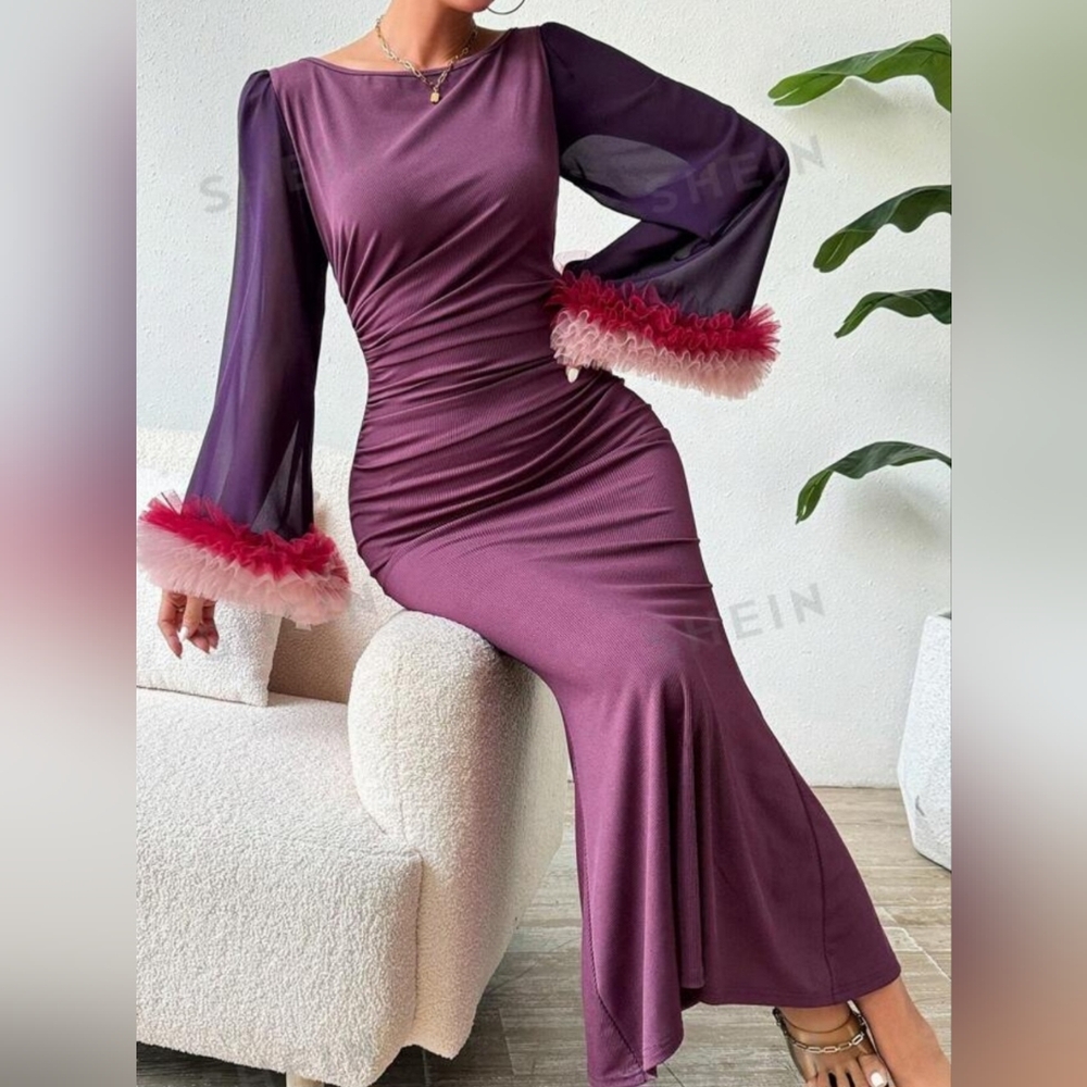Unique Plum special occasion dress sz S